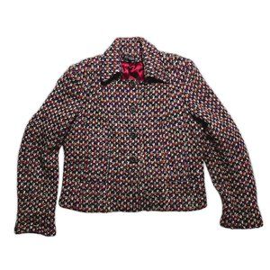 Juliana Collezione Women's Confetti Burgundy Blazer - Size 8